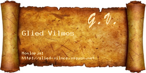 Glied Vilmos névjegykártya